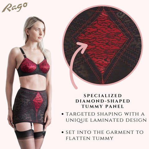 Style 1357 | Lace Waistline Open Bottom Girdle | Extra Firm Shaping
