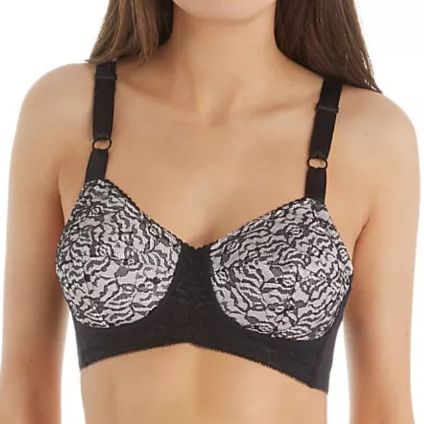 Style 2101 | Expandable Cup No Wire Long Line Shaper Bra - Pink Black