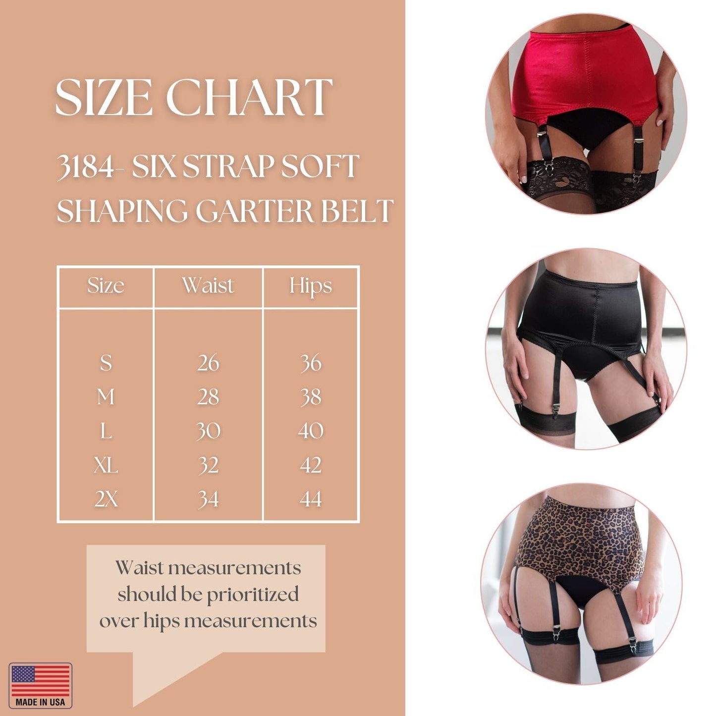 Style 3184 | Six Strap Soft Shaping Garter Belt