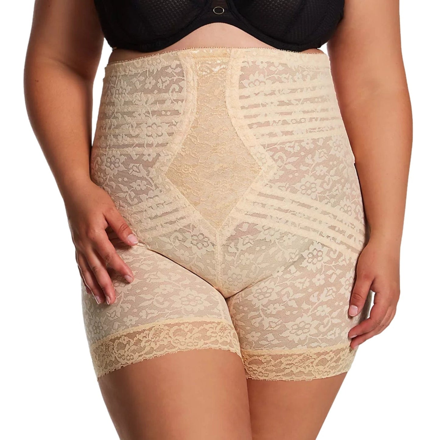 Style 6207 | No Roll High Waist Lace Thigh Slimmer with Extra Firm Support