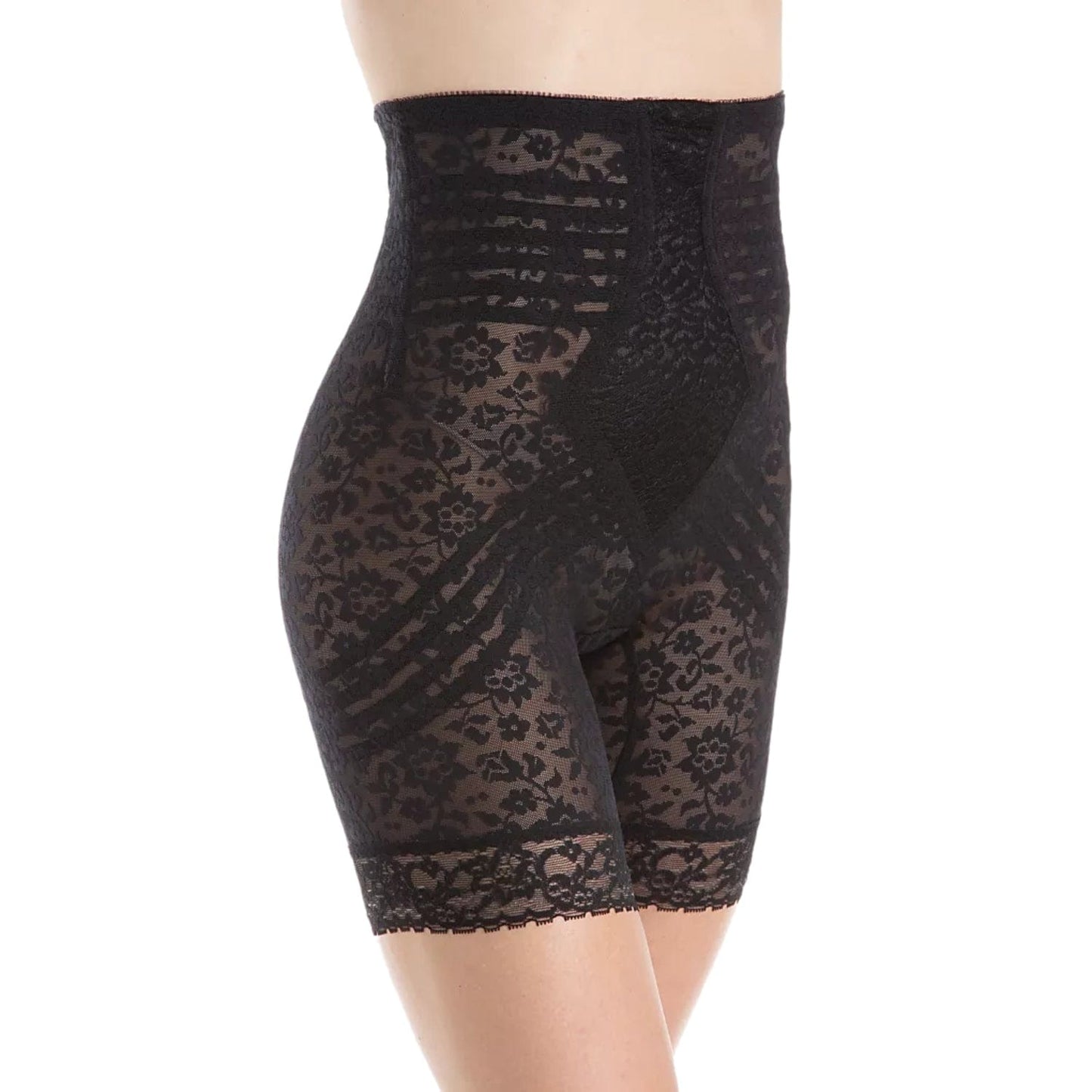 Style 6207 | No Roll High Waist Lace Thigh Slimmer with Extra Firm Support