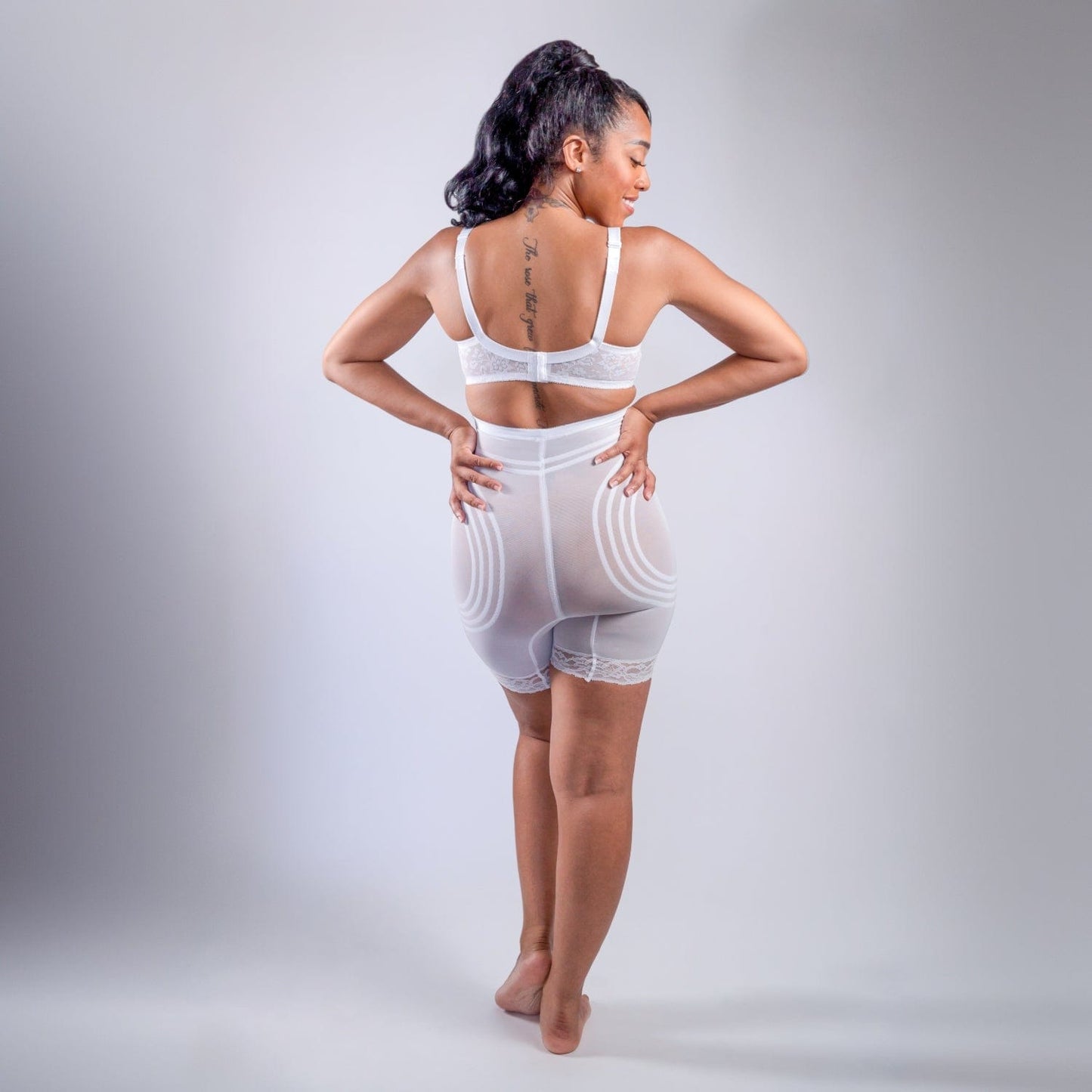 Style 6209 | Breathable High Waist Thigh Slimmer | No Roll Power Mesh Hourglass Shaper | Firm to Extra Firm Support