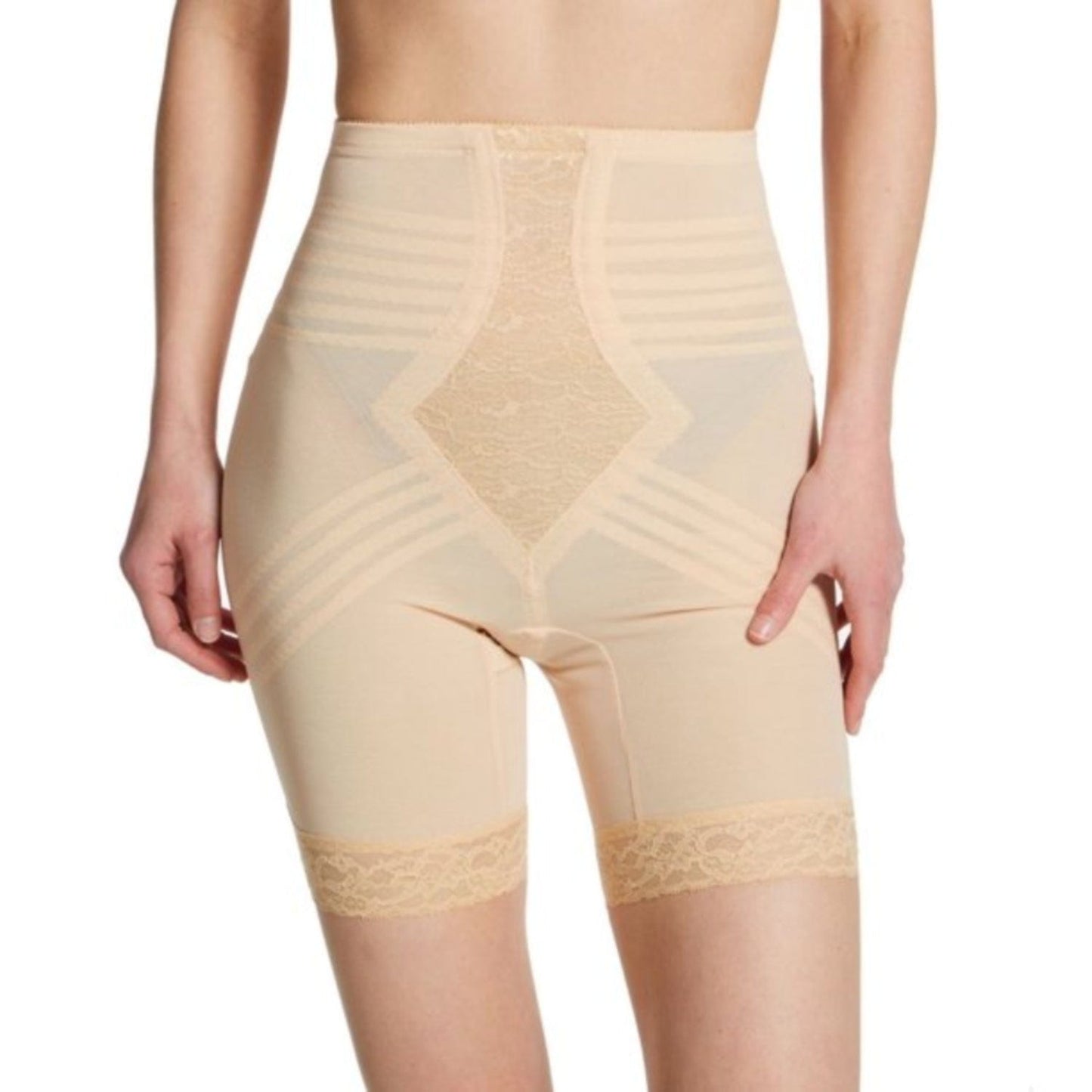 Style 6209 | Breathable High Waist Thigh Slimmer | No Roll Power Mesh Hourglass Shaper | Firm to Extra Firm Support