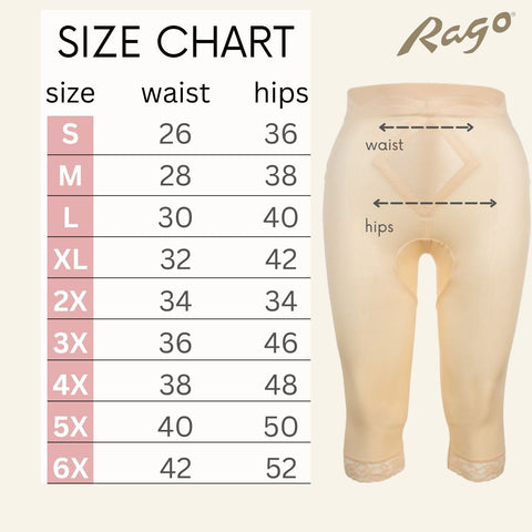 Style 6266 | High Waist Capri Pant Liner with Tummy Control Satin Panel| Memory Compression Fabric | Medium Support