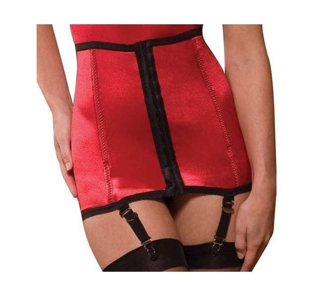 Rago Style 721R Satin & Lace Red Waist Cincher with Garters Rago Style 721R Satin & Lace Red Waist Cincher with Garters