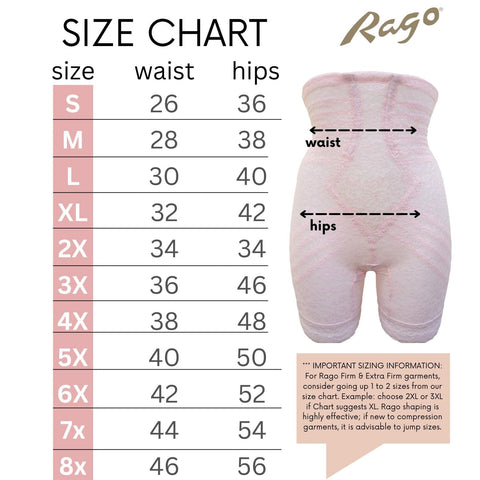 Style 6207 |  No Roll High Waist Lace Thigh Slimmer with Extra Firm Support