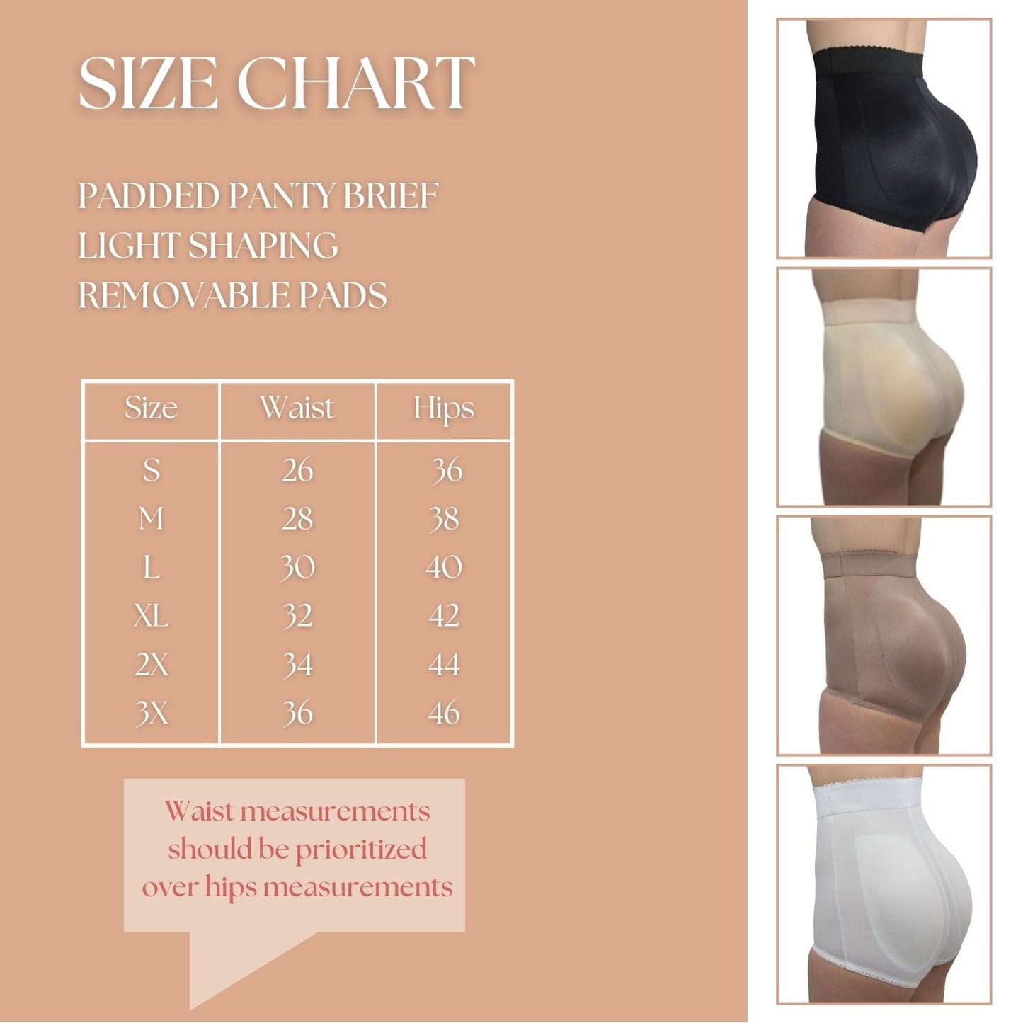 High Waist Padded Panty Light Control | Style 915