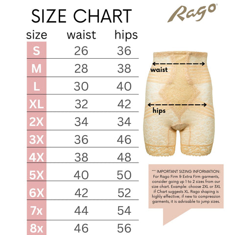 Style 6207 |  No Roll High Waist Lace Thigh Slimmer with Extra Firm Support