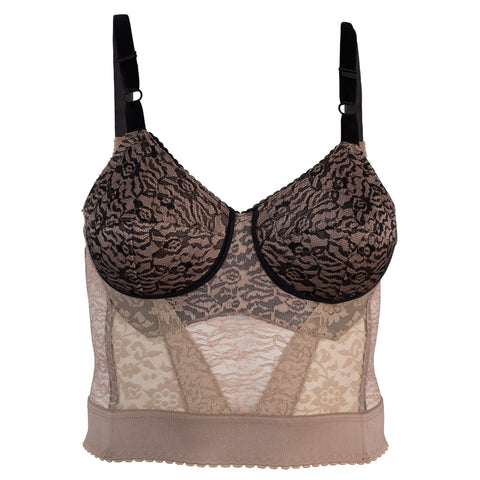 Style 2202 | *Mocha Black* - Longline Wireless Expandable Cup Bra