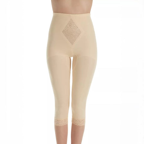 Style 6265 | Waistline Capri Pant Liner with Tummy Control Panel| Memory Compression Fabric | Medium Support