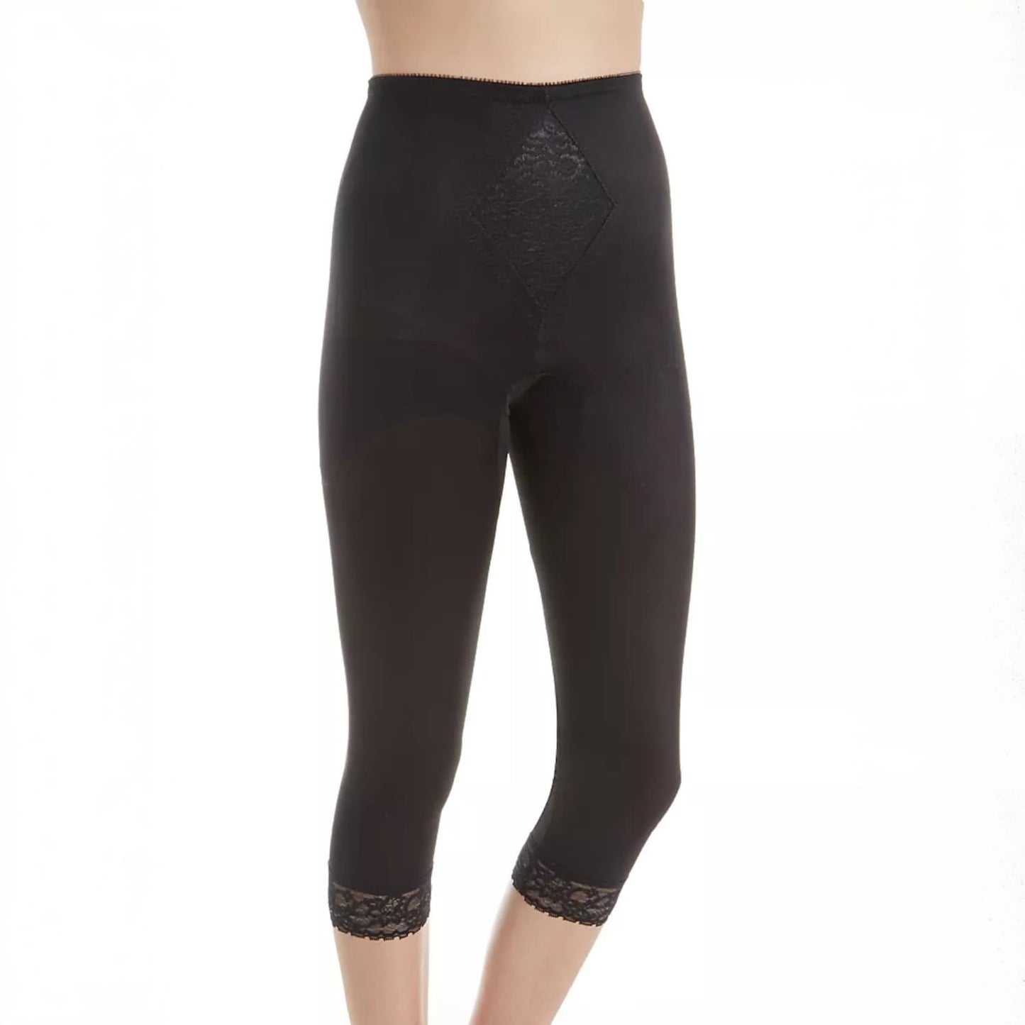 Style 6265 | Waistline Capri Pant Liner with Tummy Control Panel| Memory Compression Fabric | Medium Support