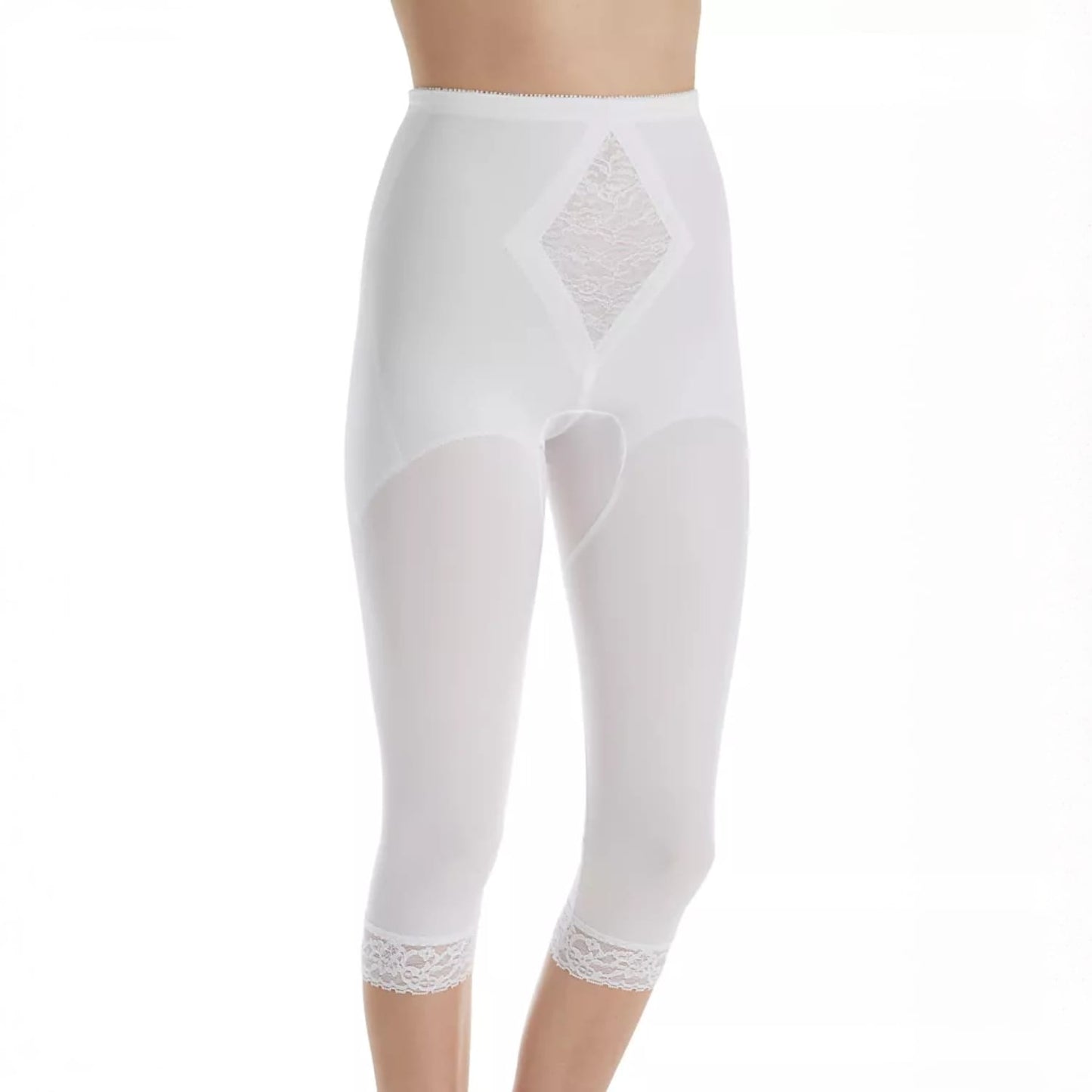 Style 6265 | Waistline Capri Pant Liner with Tummy Control Panel| Memory Compression Fabric | Medium Support