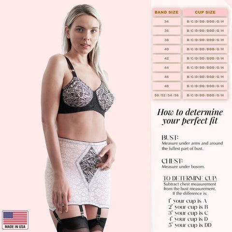 Style 2101 | Expandable Cup No Wire Long Line Shaper Bra - Pink Black