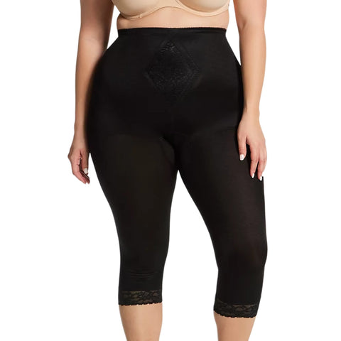 Style 6265 | Waistline Capri Pant Liner with Tummy Control Panel| Memory Compression Fabric | Medium Support
