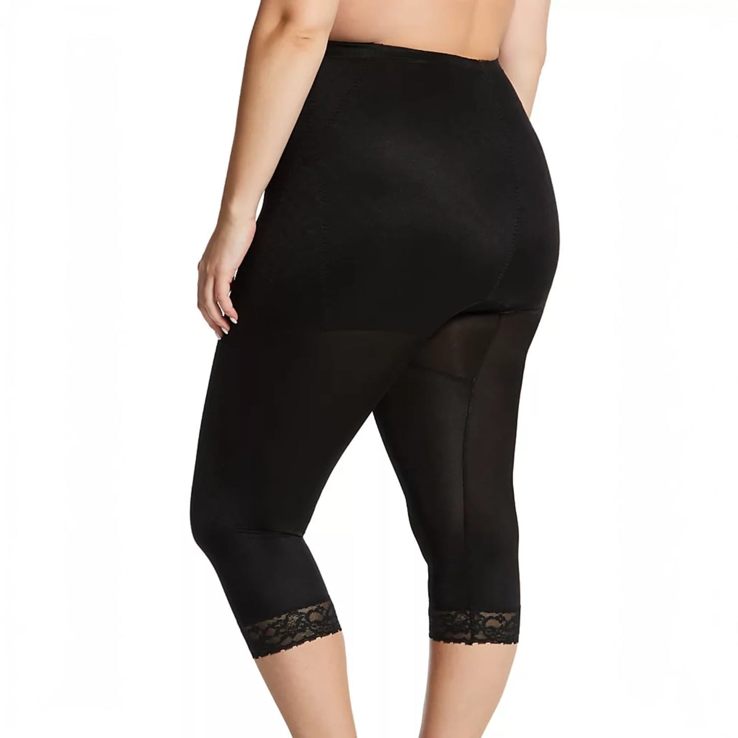 Style 6265 | Waistline Capri Pant Liner with Tummy Control Panel| Memory Compression Fabric | Medium Support