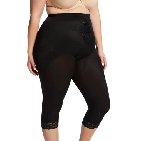 Style 6265 | Waistline Capri Pant Liner with Tummy Control Panel| Memory Compression Fabric | Medium Support