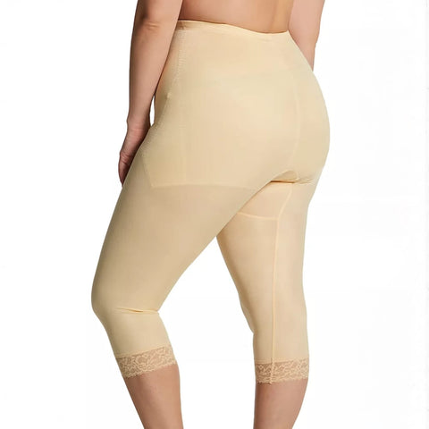 Style 6265 | Waistline Capri Pant Liner with Tummy Control Panel| Memory Compression Fabric | Medium Support