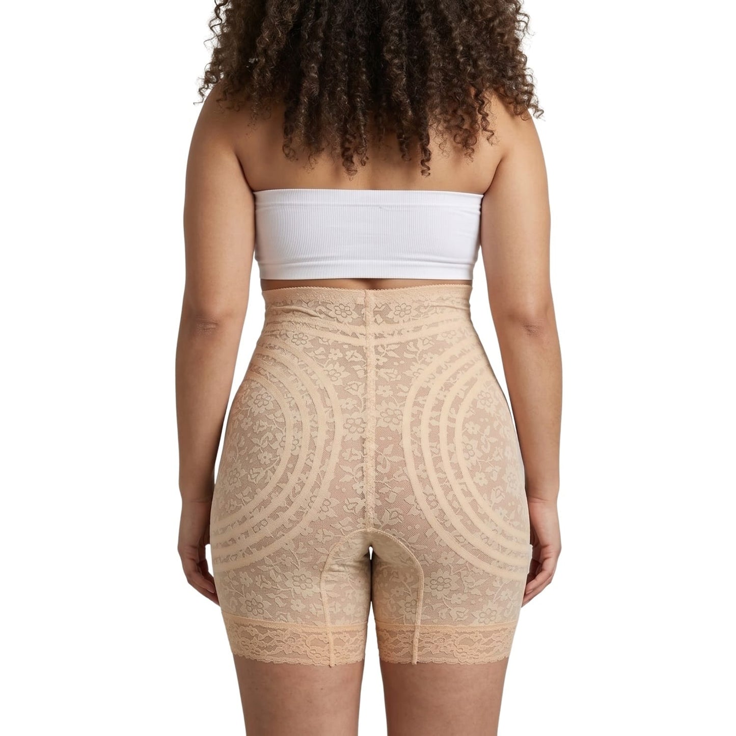 Style 6207 |  No Roll High Waist Lace Thigh Slimmer with Extra Firm Support