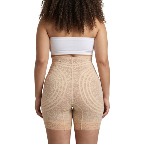Style 6207 |  No Roll High Waist Lace Thigh Slimmer with Extra Firm Support
