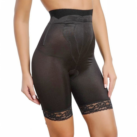 Style 6226 | High Waist Thigh Slimmer with Tulip Front Panel | Memory Compression Fabric | Medium Support