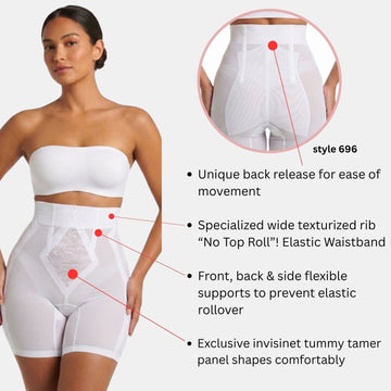 Rago High Waist Leg Shaper Firm Shaping 696, Women's, Black Rago High Waist Leg Shaper Firm Shaping 696, Women's, Black