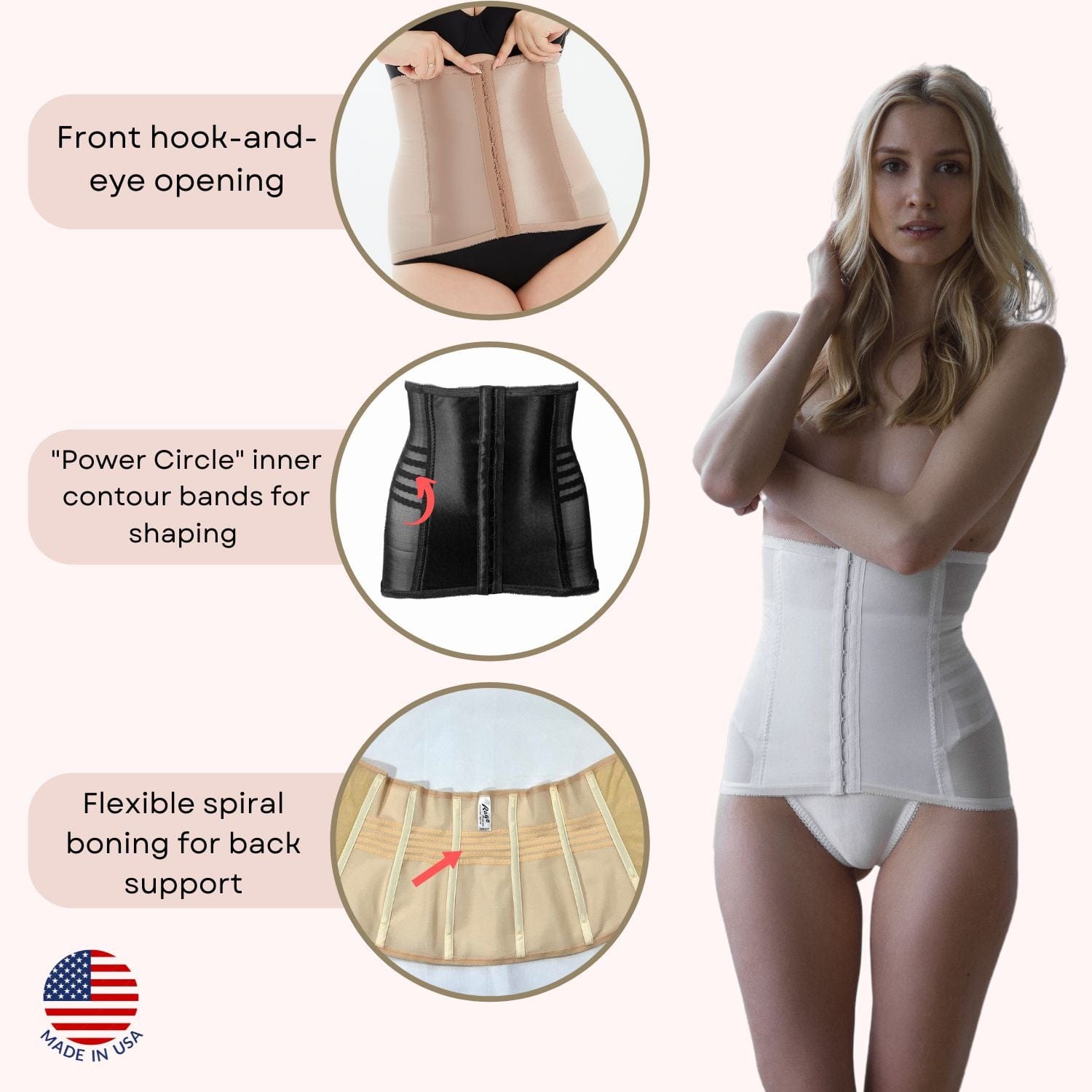 Rago 821 Waist Cincher | Ladies Firm Control Girdle