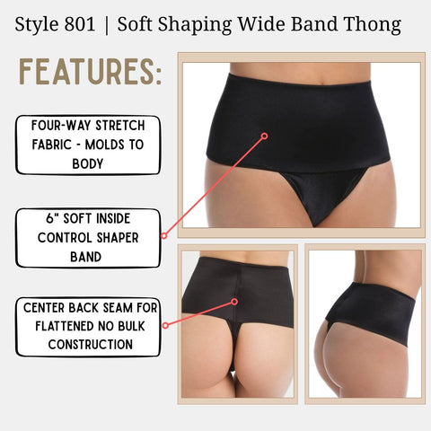 Style 801 | Soft Shaping Wide Band Thong