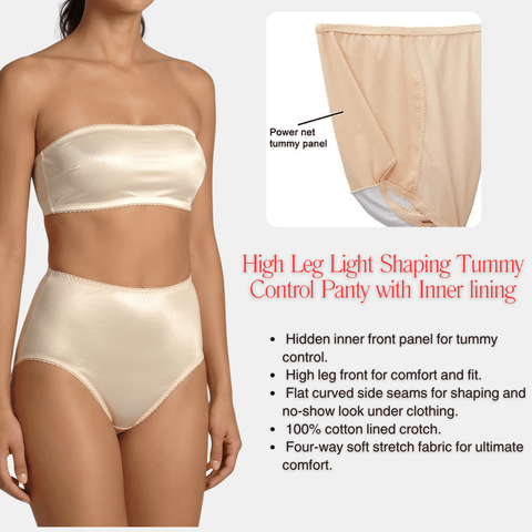 High Leg Light Shaping Tummy Control Panty with Inner lining | Style 510