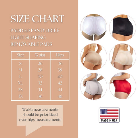 Padded Panty Brief Light Shaping (Removable Pads) | Style 914