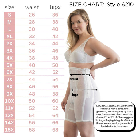 Style 6210 | High Waist Long Leg Shaper with Side Zipper |  Extra Firm Control