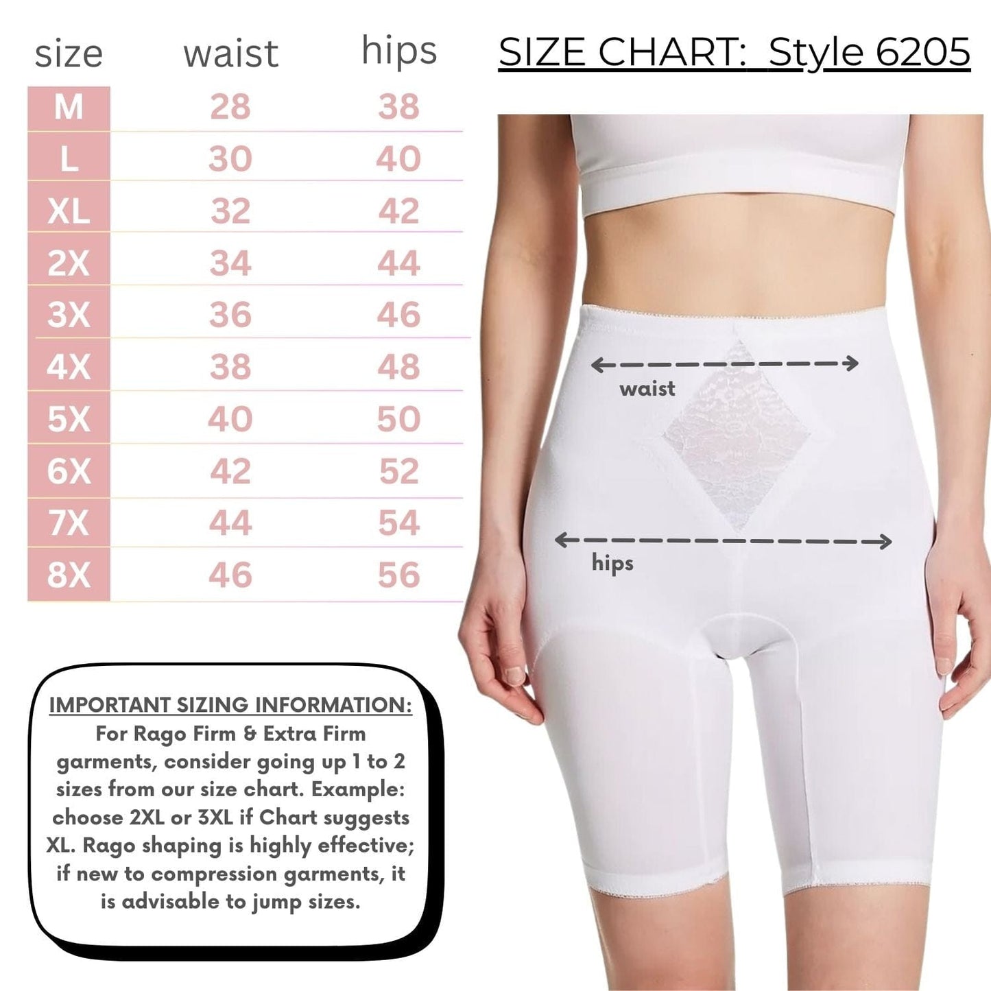 Style 6205 | Waistline Thigh Slimmer | Medium Support | Tummy Control