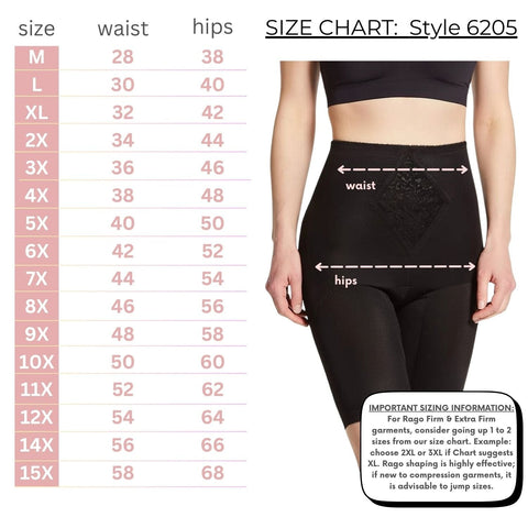 Style 6205 | Waistline Thigh Slimmer | Medium Support | Tummy Control