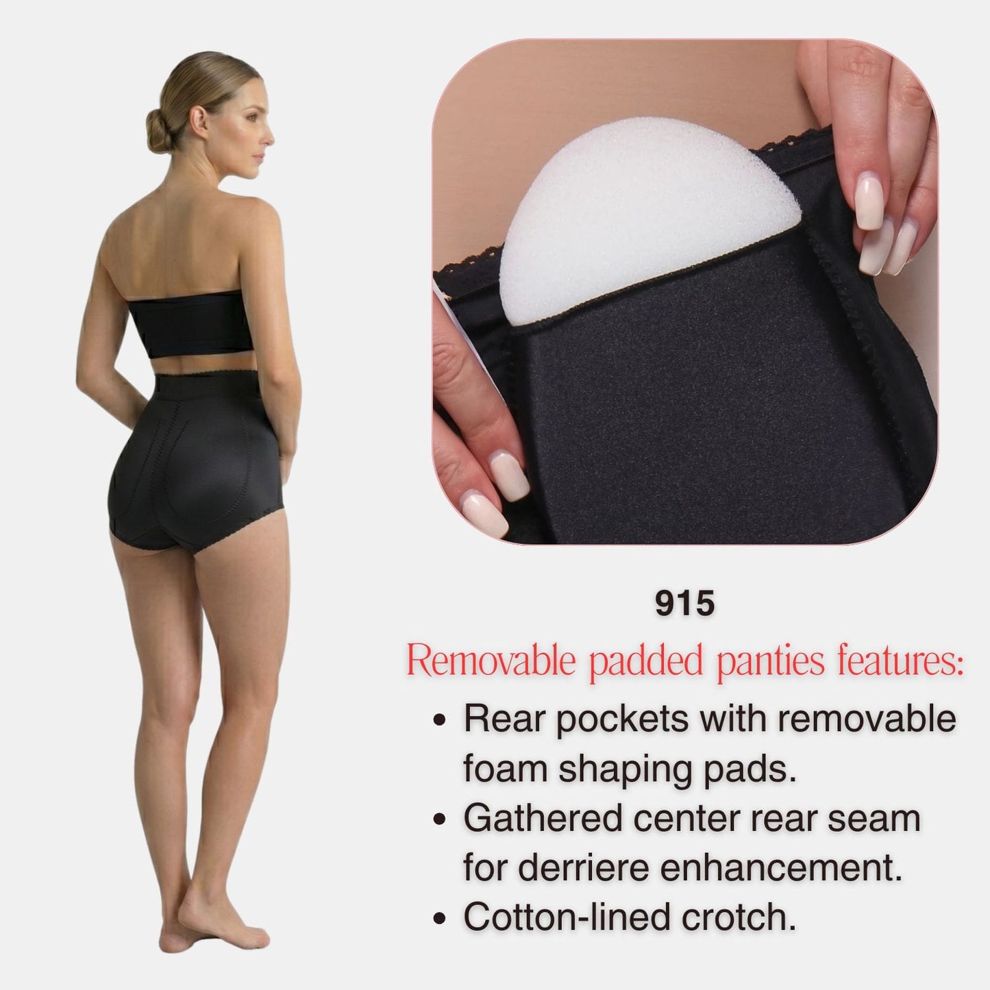 High Waist Padded Panty Light Control | Style 915