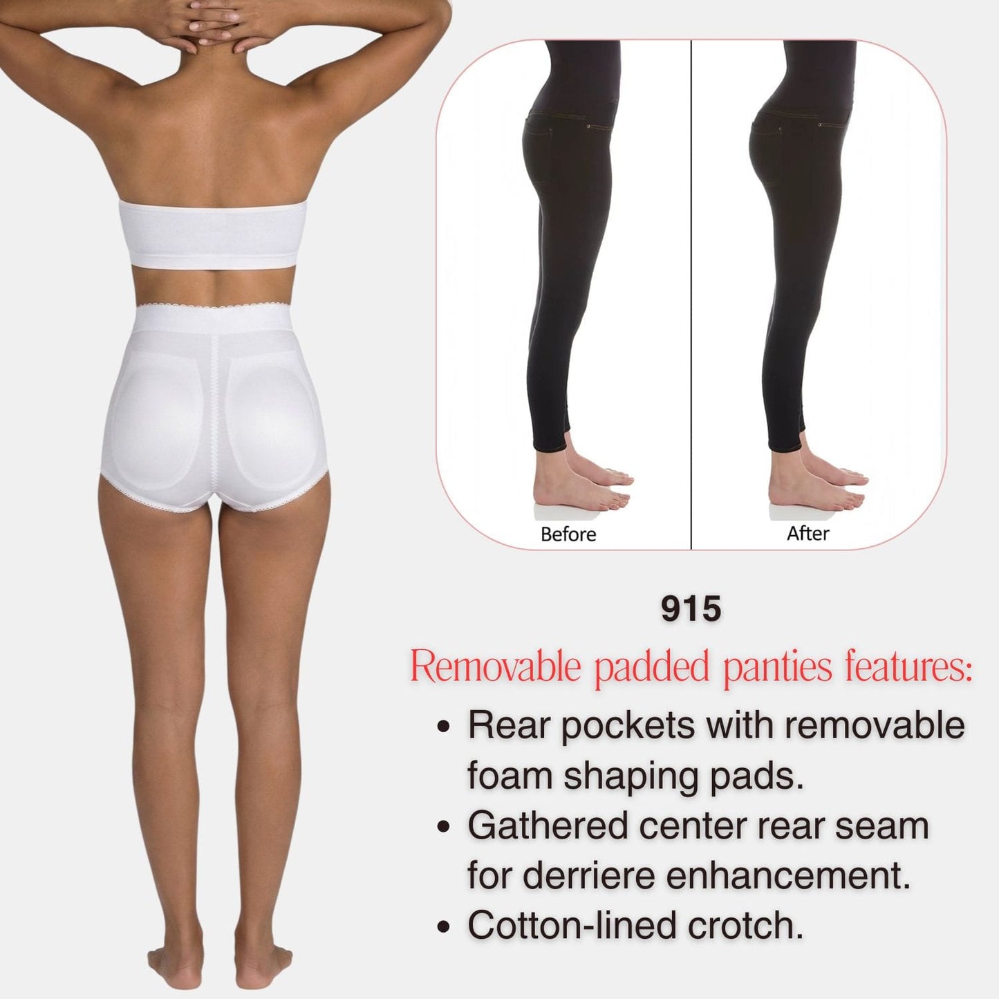 High Waist Padded Panty Light Control | Style 915