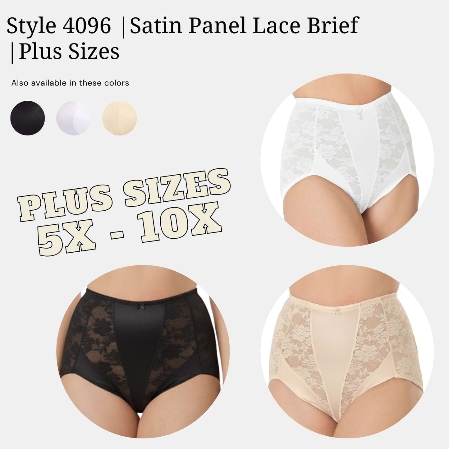 Style 4096 | Lace Brief | Plus Sizes