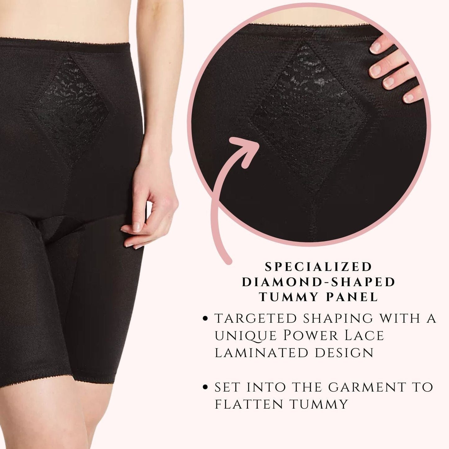 Style 6205 | Waistline Thigh Slimmer | Medium Support | Tummy Control