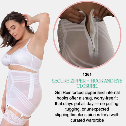 Style 1361 | Waistline Open Bottom Breathable Power Mesh Fabric | With Side Zipper | Firm to Extra Firm Support