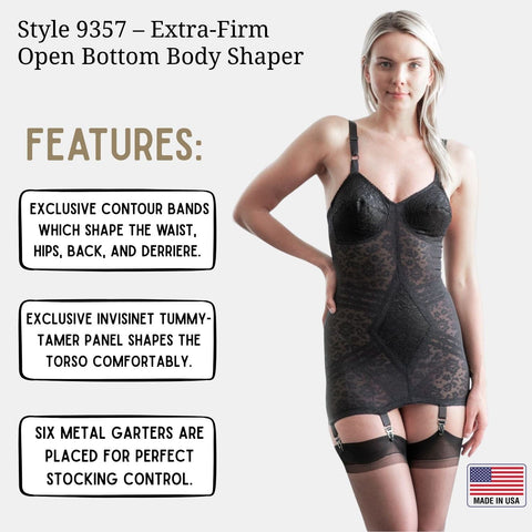 Style 9357 | Body Briefer Extra Firm Shaping  - Black