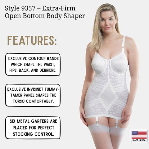 Style 9357 | Body Briefer Extra Firm Shaping  - White