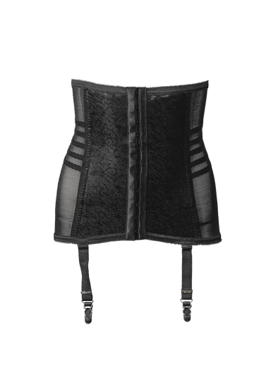 Rago Shapewear Waist Cincher with Garter Belt Style 21 - Black - XLarge