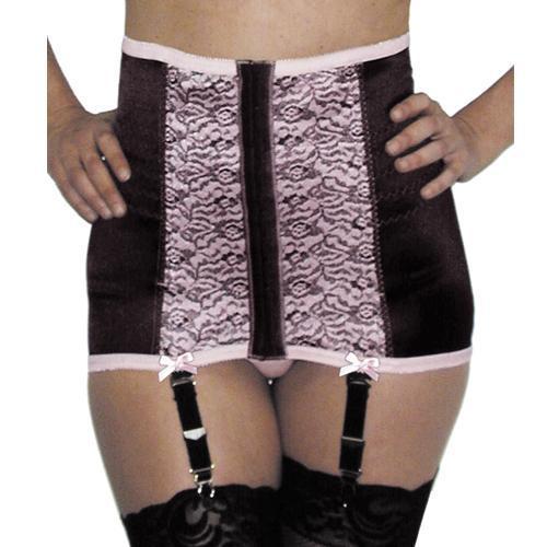 Luxallacki Hight Waist Open Bottom Girdle Skirt with Garter Straps for  Stockings
