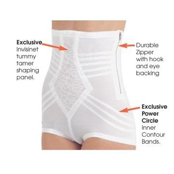 Rago High Waist Firm Shaping Panty Girdle with Zipper 6101