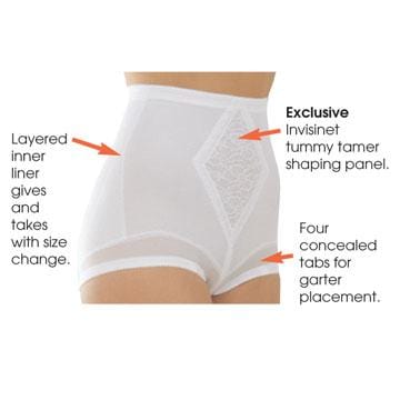 Rago Medium Control Panty Brief (6195)- White - Breakout Bras