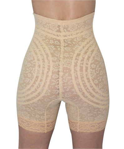 Rago Style 696 High Waist Leg Shaper - Extra Firm Control Shapewear, White