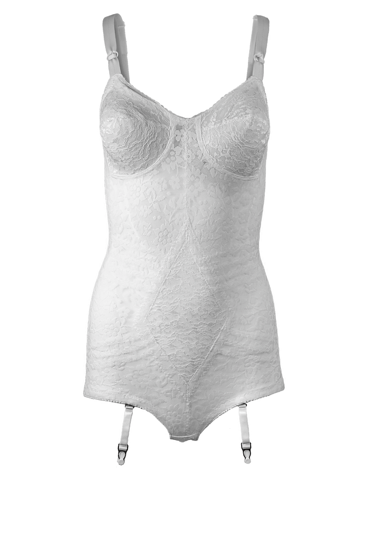 Rago 9057 Body Briefer Extra Firm Shaping White Body Shaper Rago