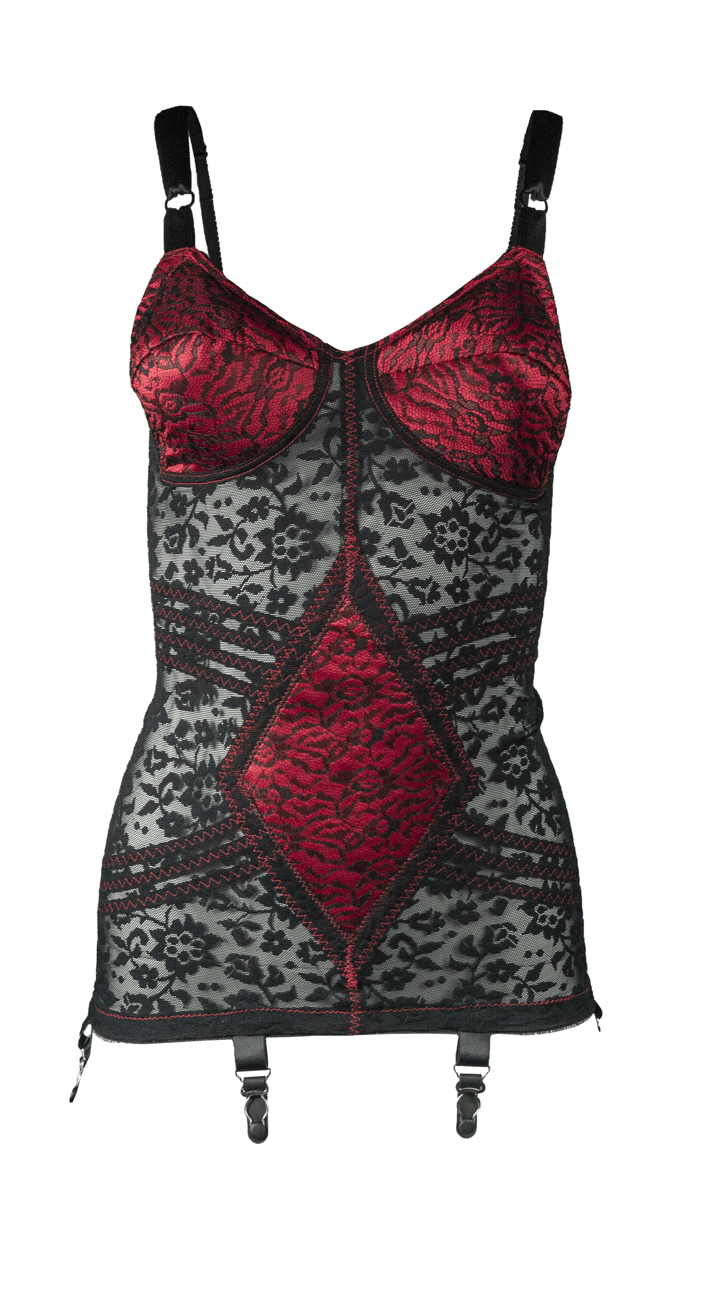 Rago Shapewear 9357 Corselette Girdle Dress – BLACK