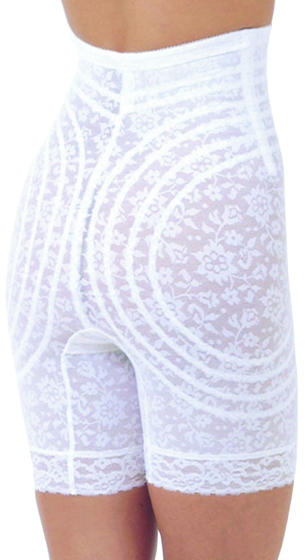 Women's Rago 6201 Shapette Zippered High Waist Long Leg Shaper (White L) 